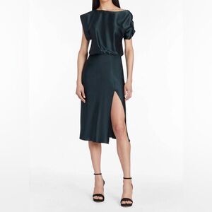 Amanda Uprichard Elroy Forest Green midi Dress